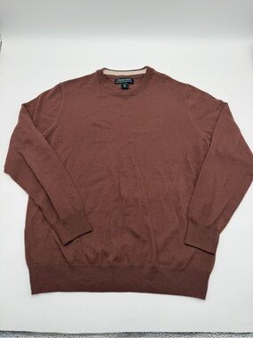 Christian Lacroix Sweater Mens Large Brown Extra Fine Merino Wool Crewneck
